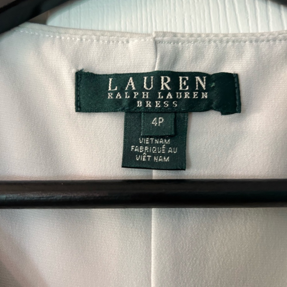 Ralph Lauren White and Black Floral Dress Size 4P - Picture 2 of 3